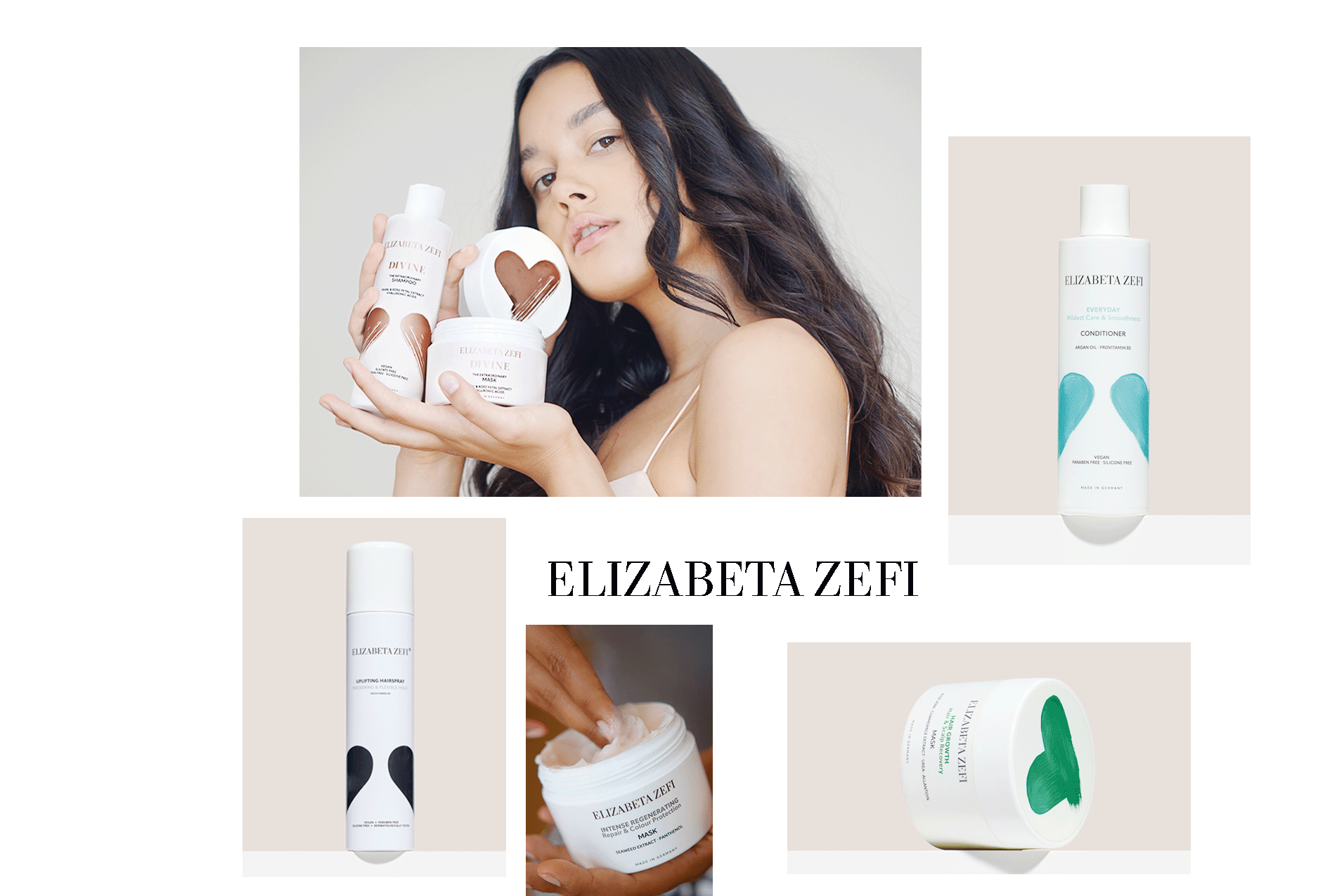 Elizabeta Zefi Produktvorstellung für Haarpflege: Conditioner, Haarspray, Haarmaske